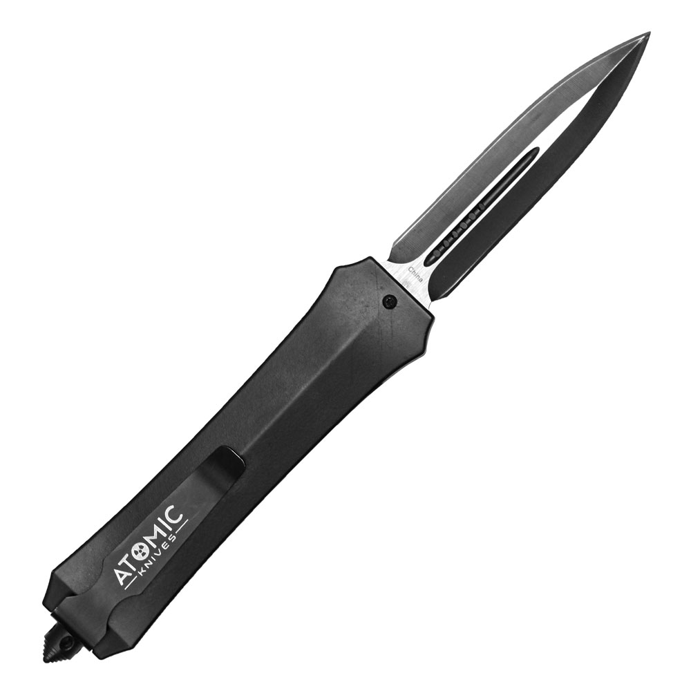 OTF(Out The Front) automatic heavy duty knife double edge blade view 2